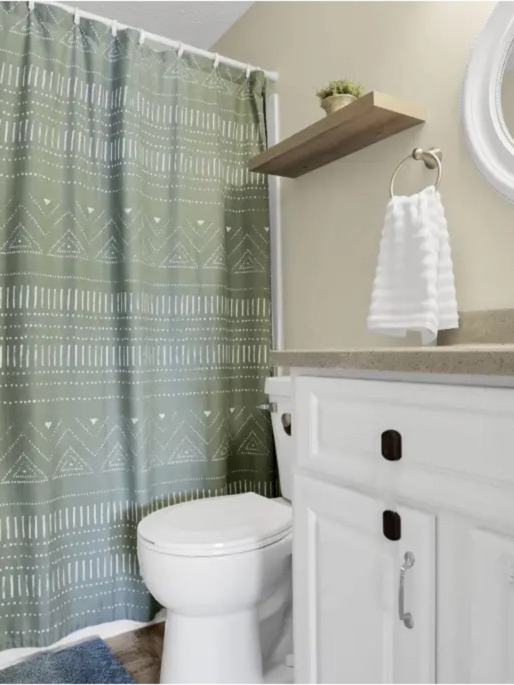 Home Focus • Modern Boho Fabric Shower Curtain